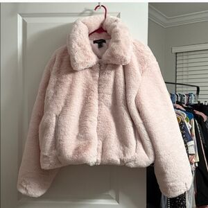Forever 21 Pink Faux Fur Coat